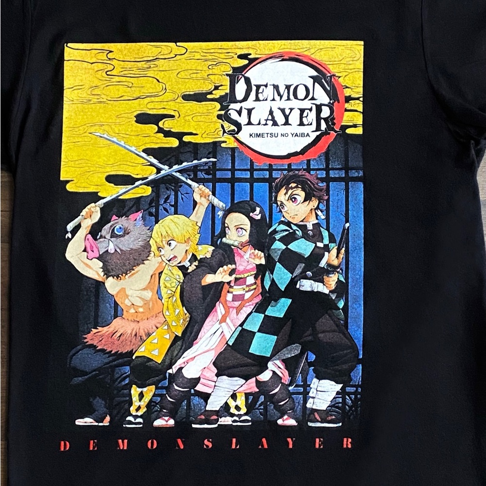 Demon Slayer Black Graphic Tee Size S - Picture 3 of 4
